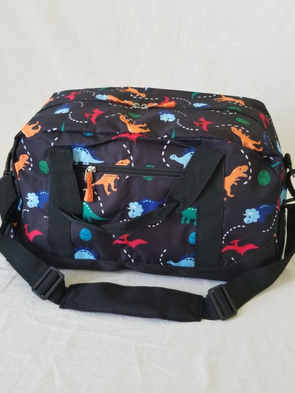NWT! Lightweight Kids Duffel Tote with Dinosaurs and Detachable Shoulder Strap